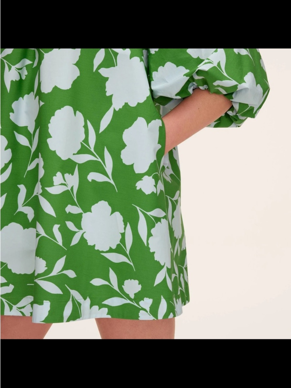 NWOT Kate Spade 4X Green and White Floral Dress - Picture 3 of 3